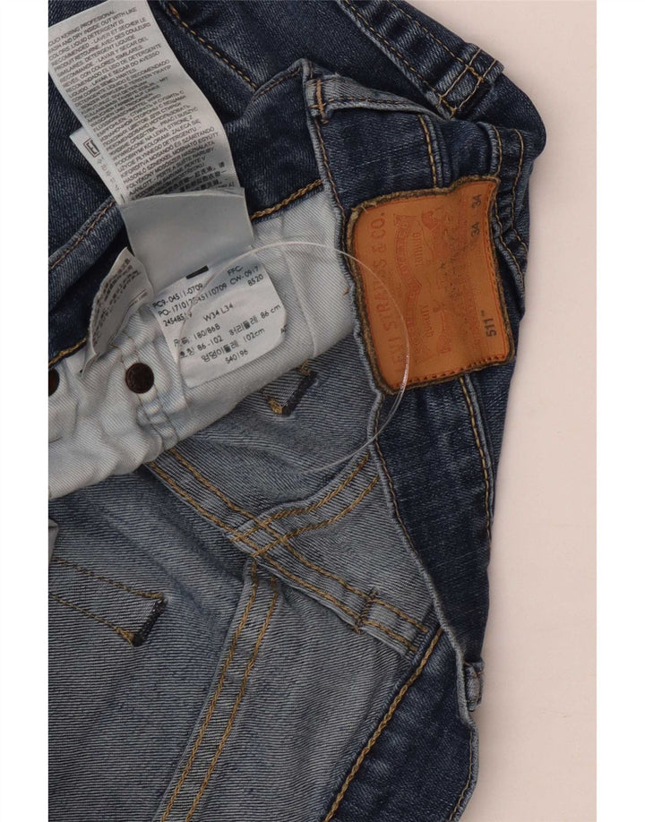 Jeans Levi's Uomo 511 Slim W34 L34 Cotone Blu