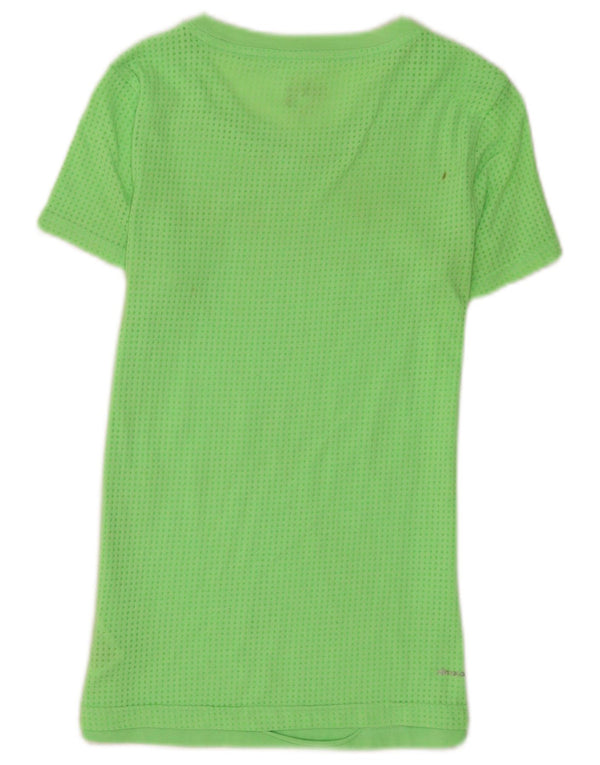 T-shirt Adidas Aeroknit da donna Top UK 4/6 XS verde cotone