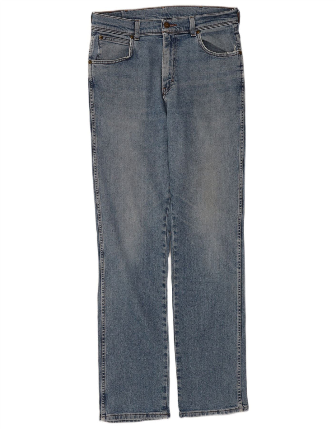 Jeans dritti da uomo Wrangler vestibilità regolare W32 L34 cotone blu
