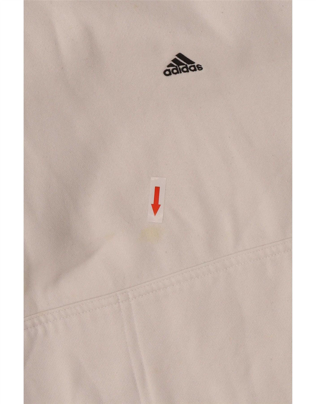 Felpa con cappuccio da uomo Adidas, cotone bianco medio