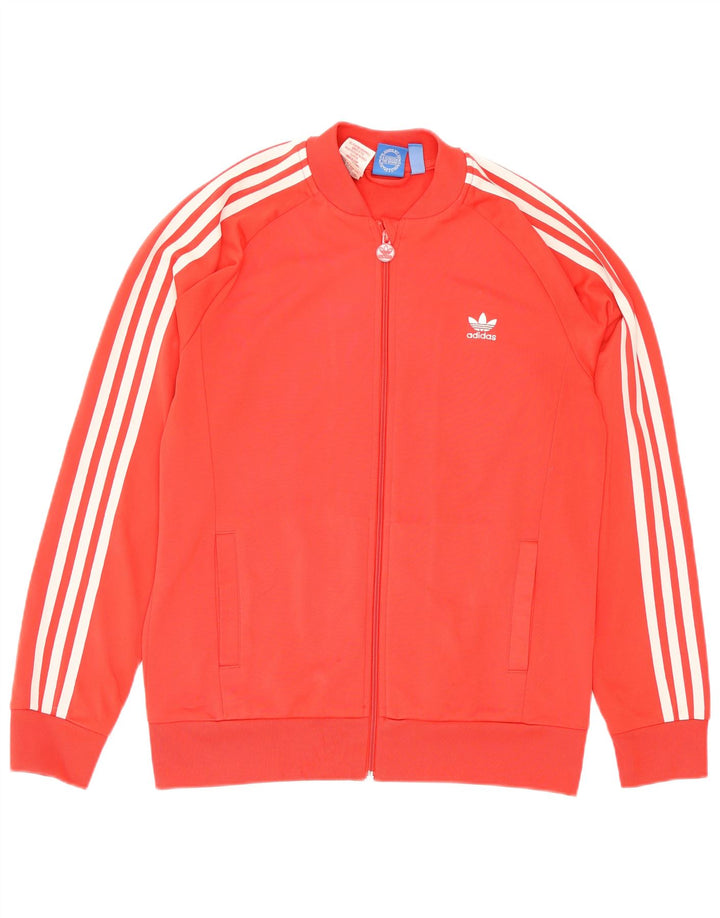 Giacca Top della tuta da ragazzo Adidas 14-15 anni in poliestere rosso