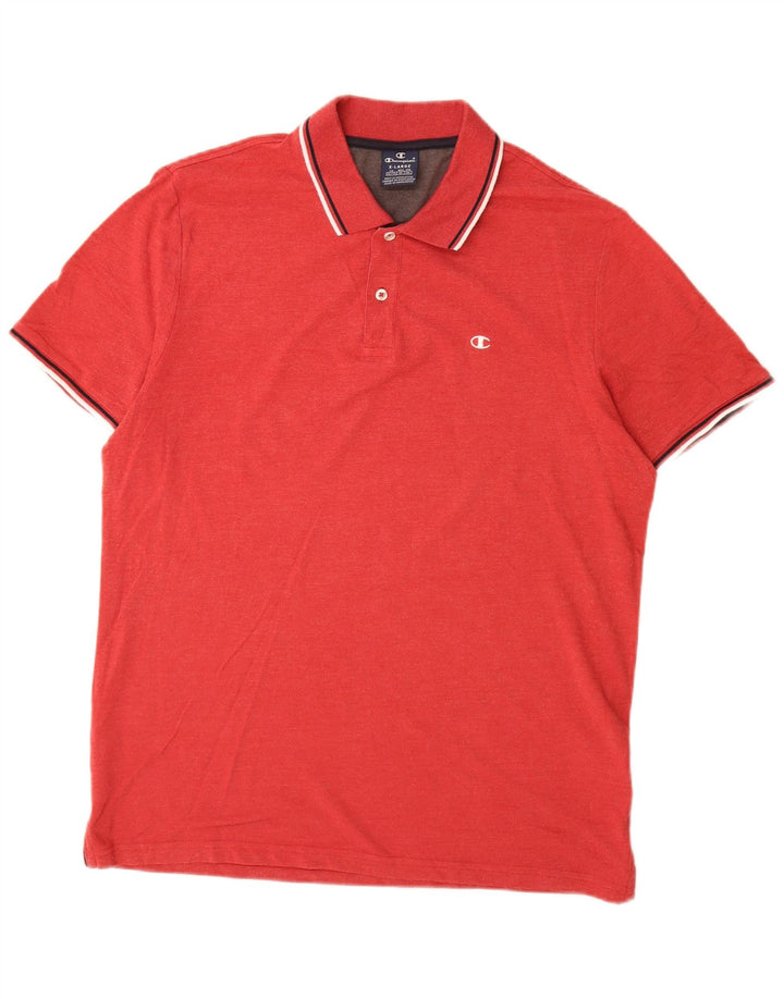 Polo da uomo Champion XL in cotone rosso