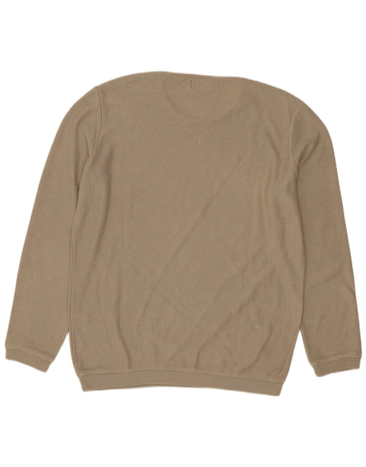 ZARA Maglione Girocollo da Uomo in Poliestere Beige Medio