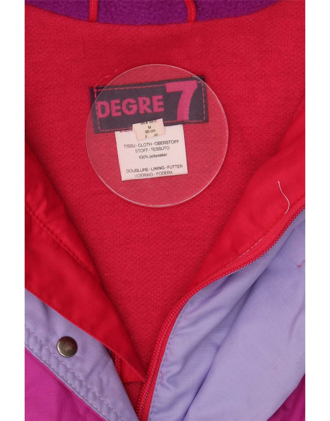 Giacca da sci oversize con cappuccio da donna Degre 7 UK 14 Colore rosa medio