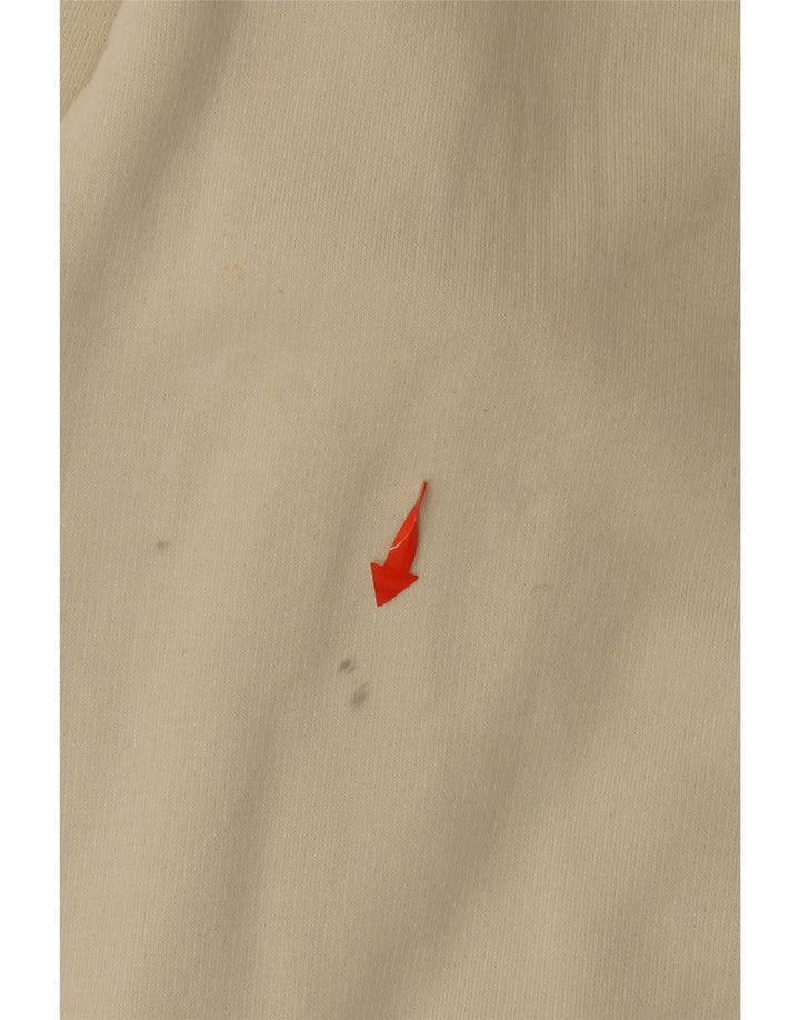 NEW BALANCE Maglione con cappuccio ampio con grafica da uomo in cotone beige medio