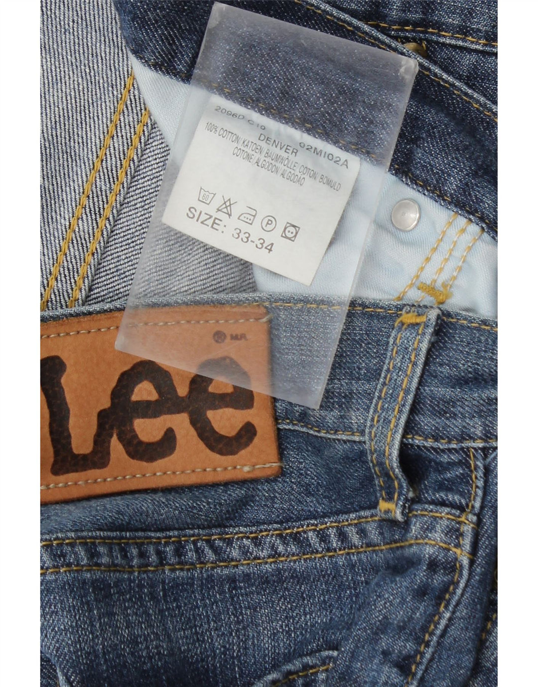 Jeans dritti da uomo Lee Denver W33 L29 cotone blu