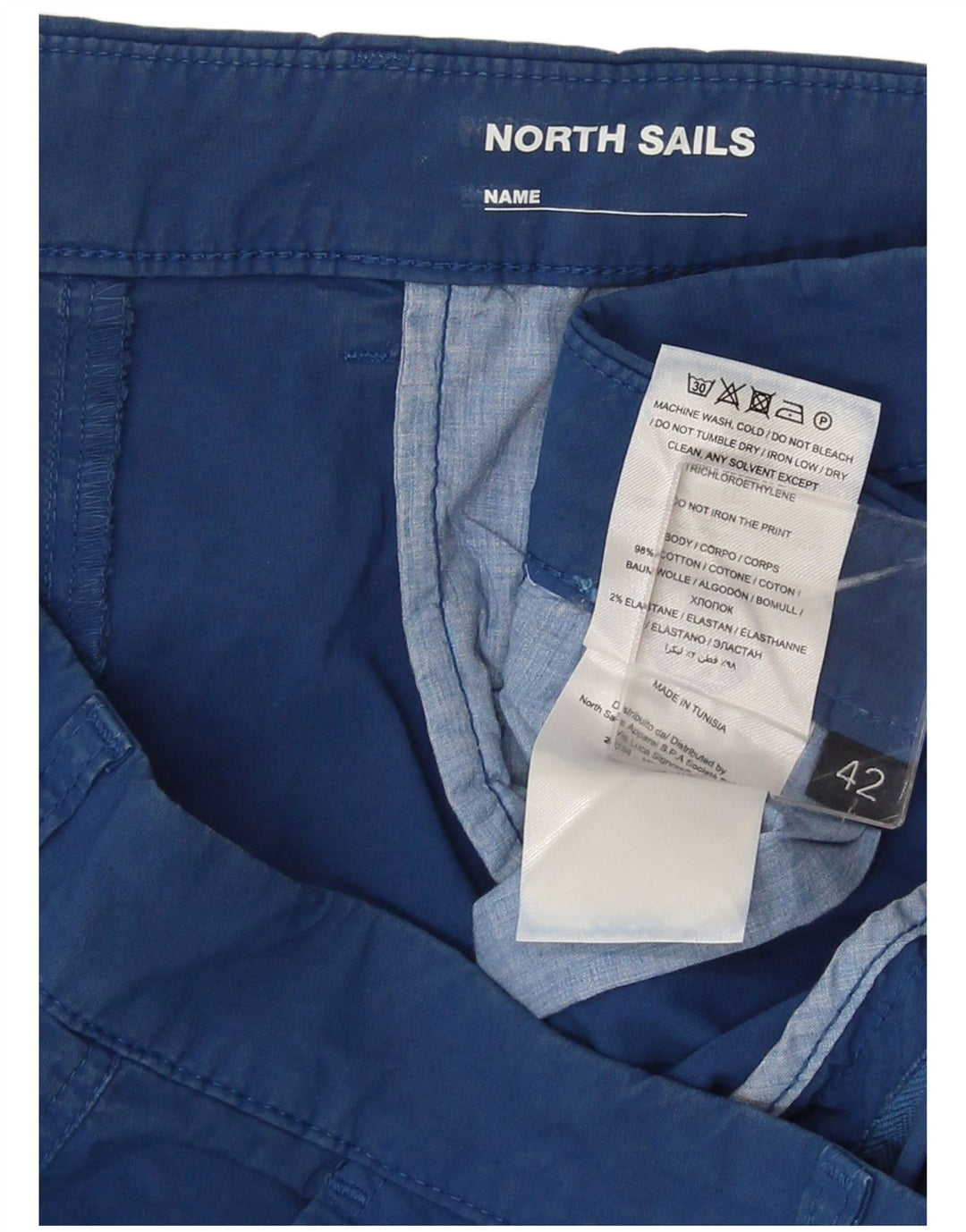 Pantaloncini chino da uomo North Sails W42 2XL cotone blu