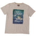 T-shirt grafica da uomo Fat Face Top in cotone grigio medio
