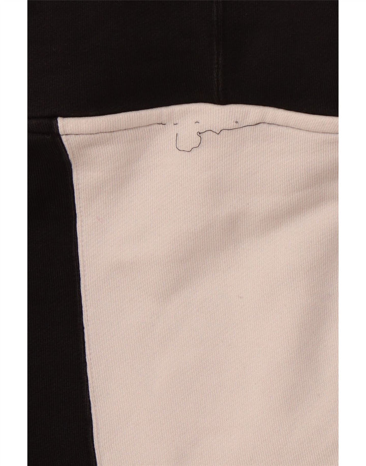 Maglione con cappuccio grafico da uomo ADIDAS grande in cotone color block nero