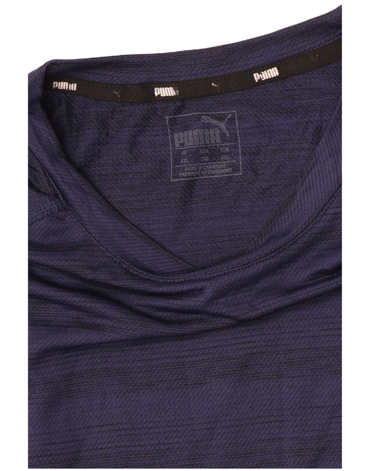 Maglietta PUMA da uomo 2XL a righe blu navy