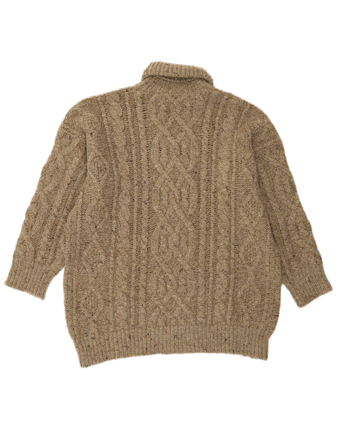 Maglione maglione collo alto da uomo Blues Club grande lana beige
