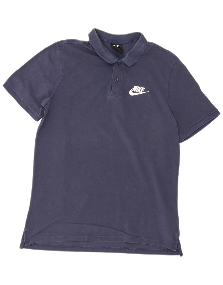 Polo Nike da uomo grande in cotone blu navy
