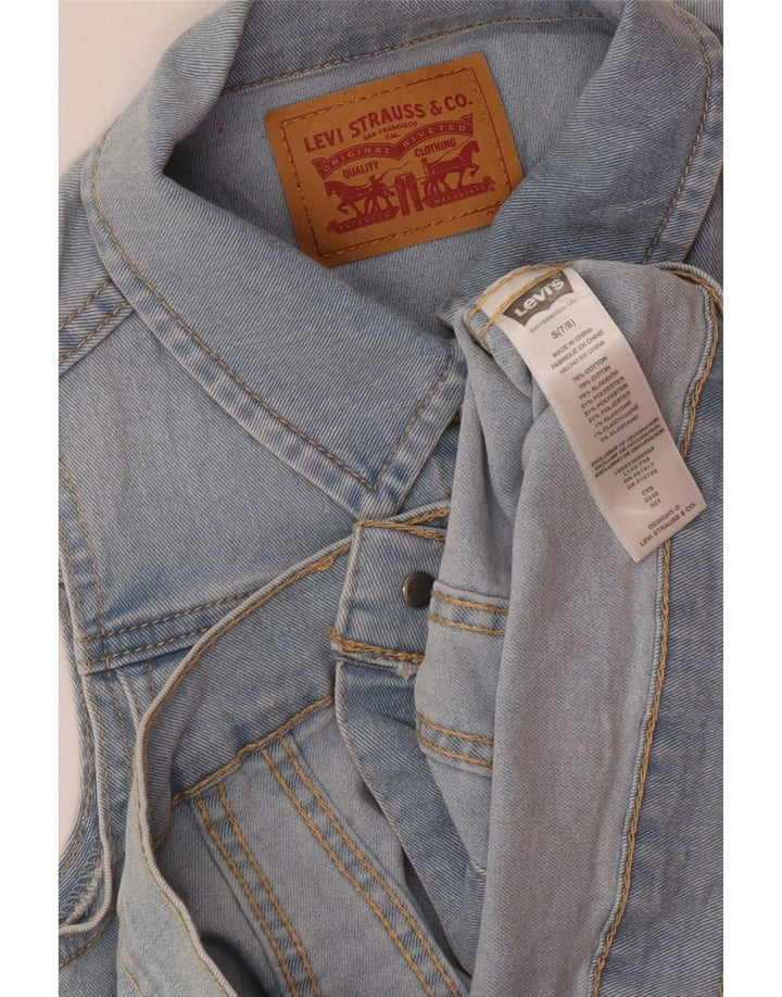 Gilet di jeans per ragazze Levi's 7-8 anni piccolo in cotone blu