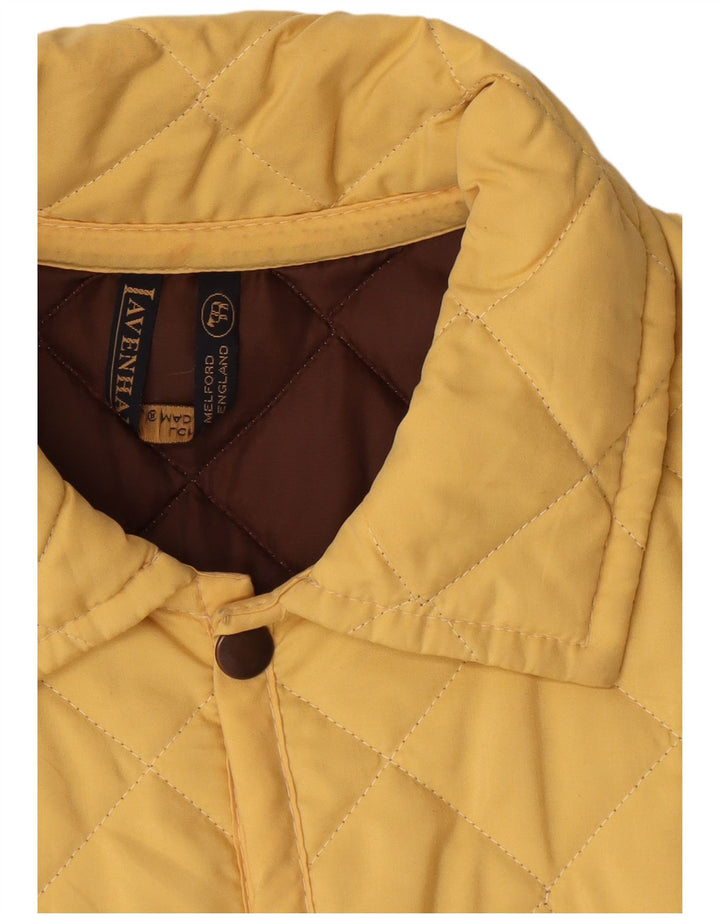 Giacca trapuntata da uomo Lavenham UK 38 poliestere giallo medio