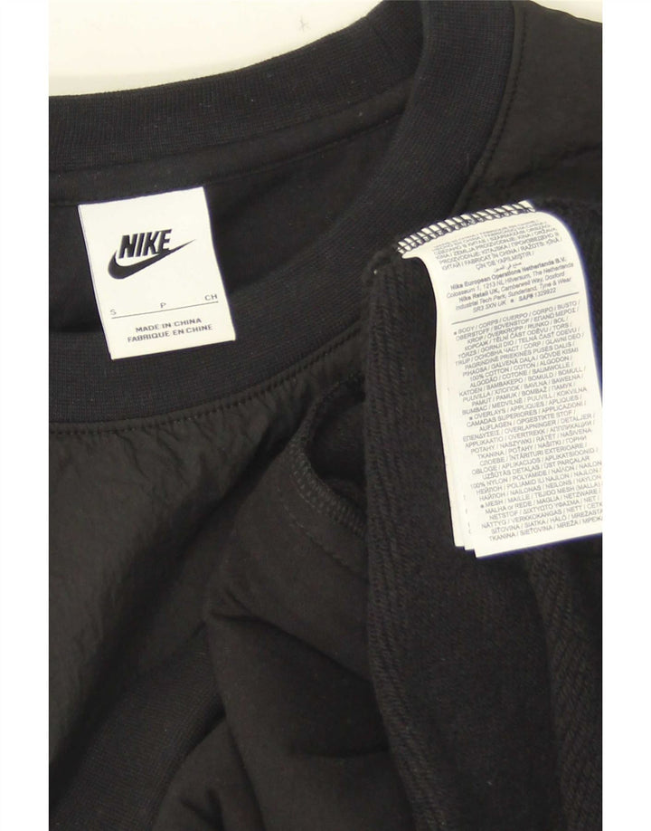 Felpa con grafica Nike da uomo, piccola, nera, in poliammide