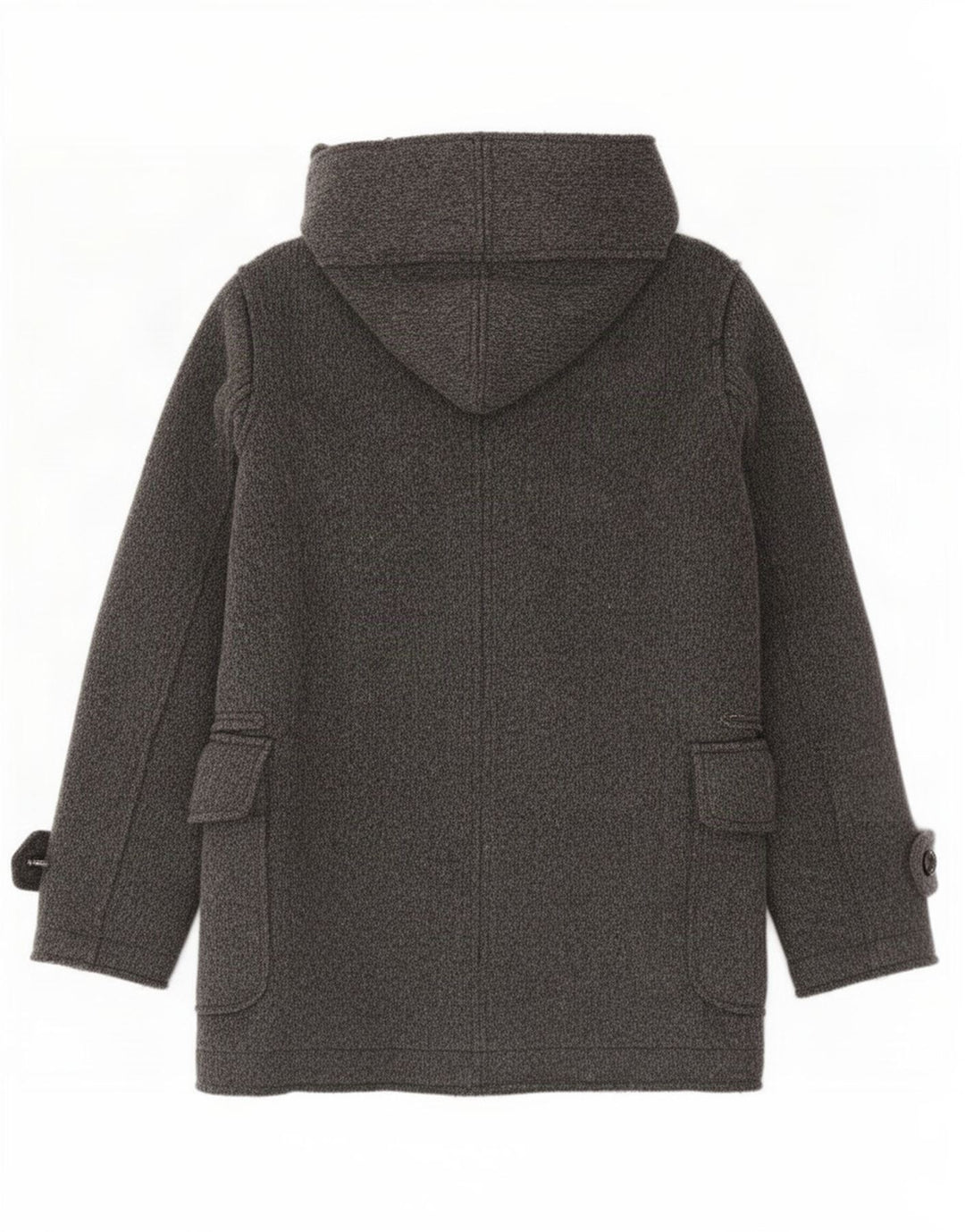 Cappotto da uomo Zara con giacca a vento doppio petto con cappuccio UK 38 Lana grigio medio