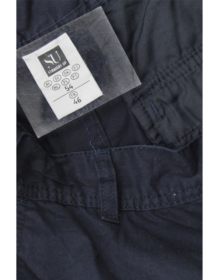 VINTAGE Mens Cargo Shorts IT 54 2XL W38  Navy Blue Cotton Vintage Vintage and Second-Hand Vintage from Messina Hembry 