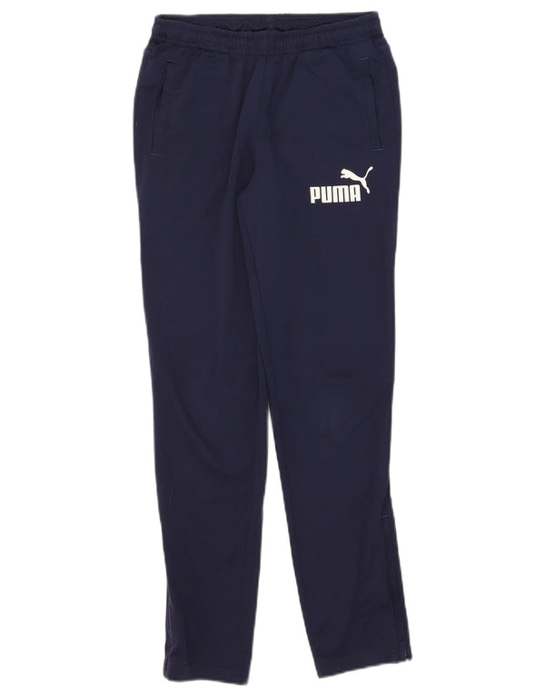 Pantaloni da tuta grafica da ragazzo Puma 11-12 anni in poliestere blu navy