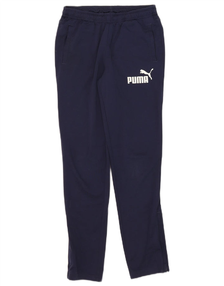 Pantaloni da tuta grafica da ragazzo Puma 11-12 anni in poliestere blu navy
