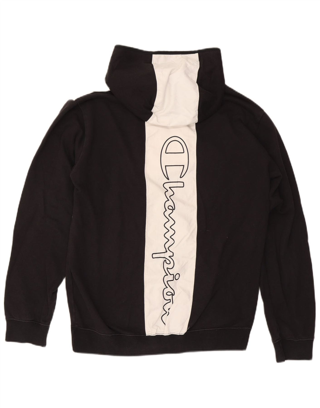 Felpa con cappuccio grafica da uomo CHAMPION XL color block nero