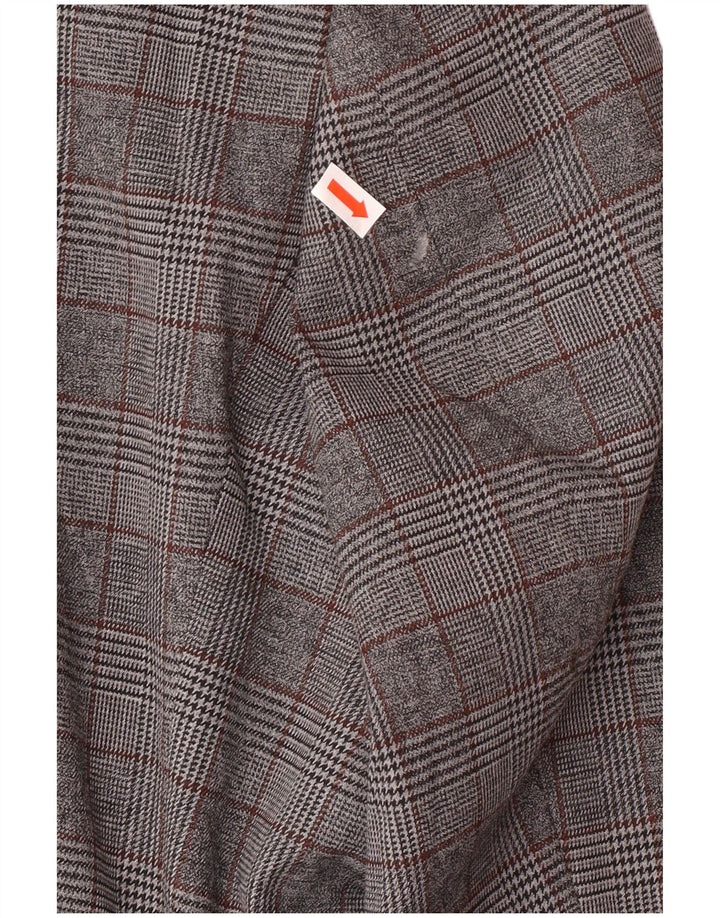 Giacca blazer a 2 bottoni da uomo Marks & Spencer UK 46 3XL Poliestere a quadri grigio