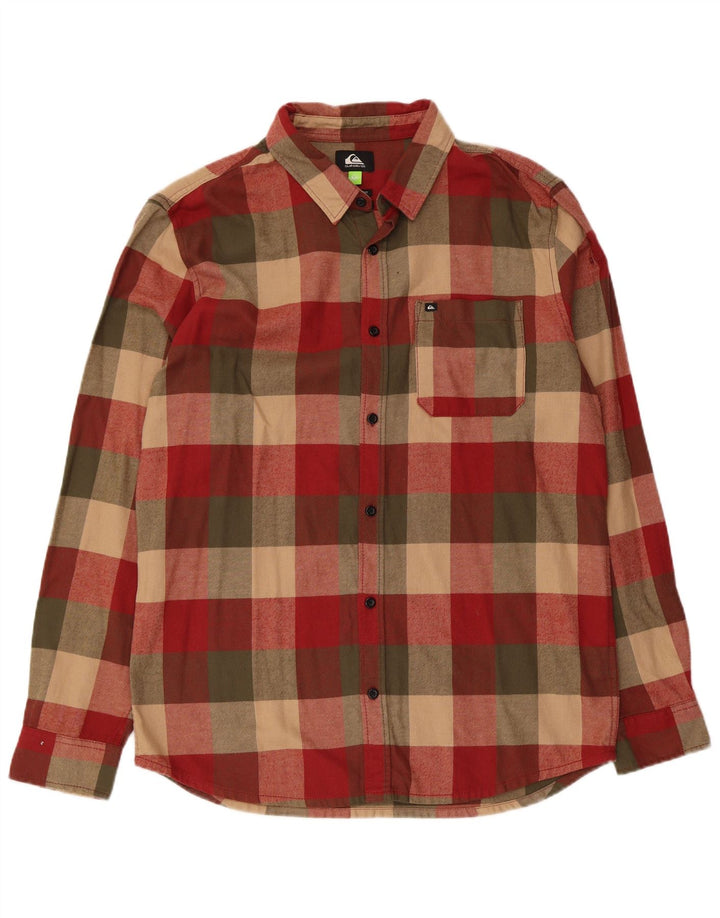 Camicia Quiksilver da uomo in flanella vestibilità regolare, cotone a quadri multicolore medio