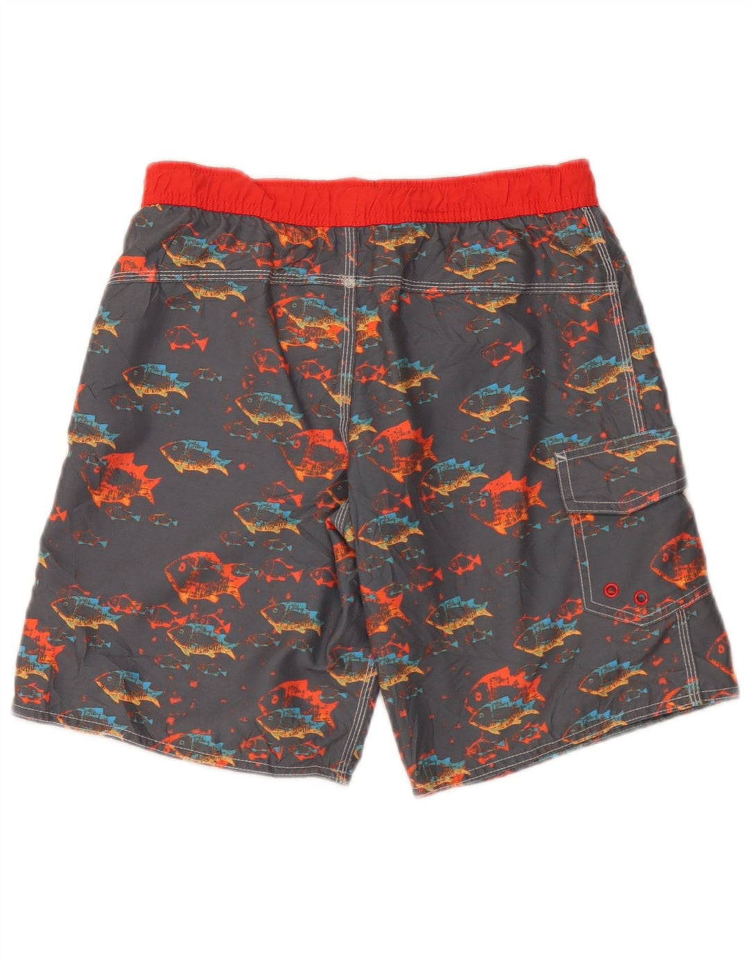 Pantaloncini da bagno grafici per ragazzi L.L.Bean 9-10 anni in poliestere grigio
