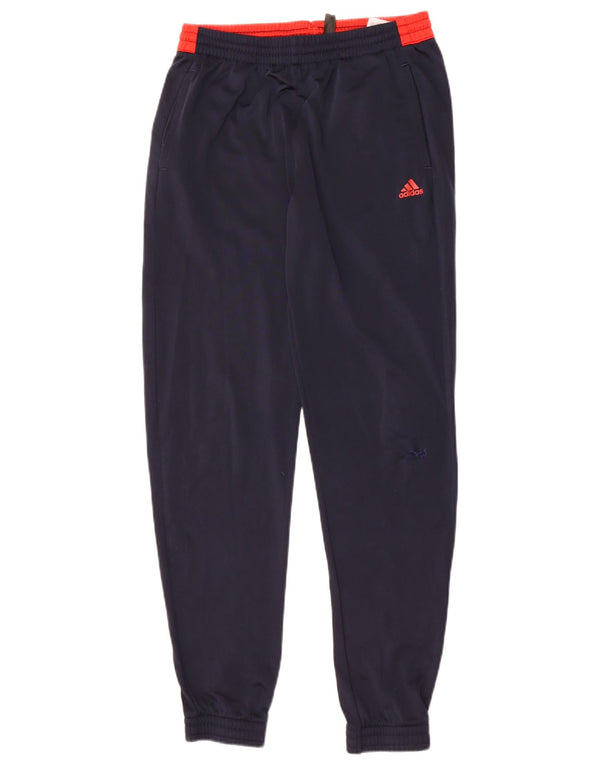 Pantaloni da tuta da ragazzo Adidas Joggers 15-16 anni in poliestere blu navy