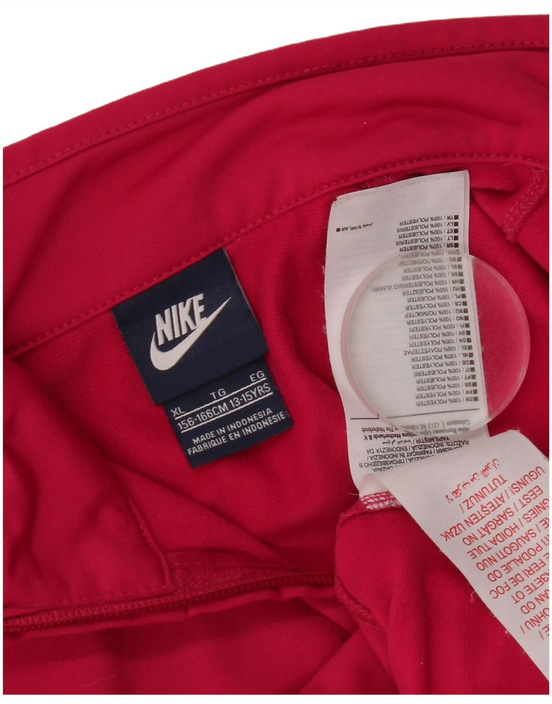 Giacca superiore della tuta da ragazza Nike 13-14 anni in poliestere rosa