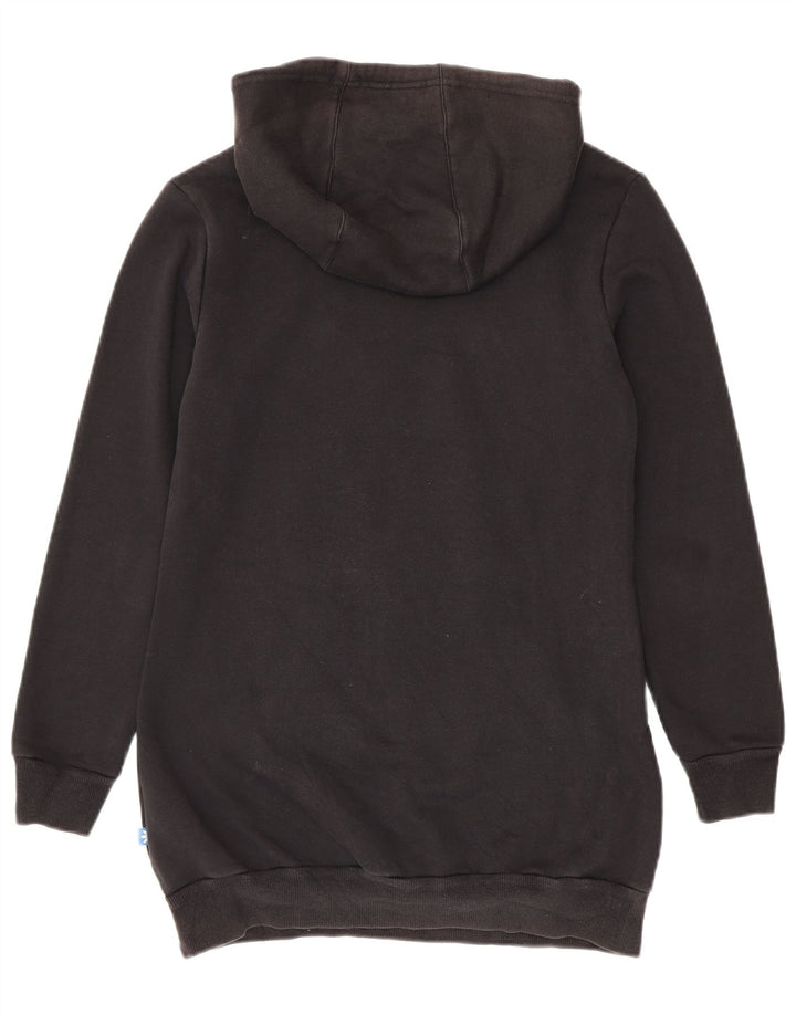 Felpa con cappuccio grafica lunga da donna Adidas EU 42 poliestere nero medio