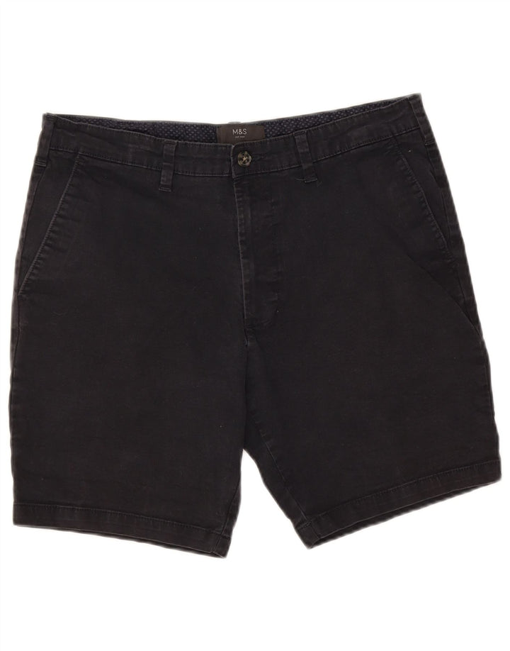 Pantaloncini chino da uomo Marks & Spencer W34 grandi in cotone blu navy
