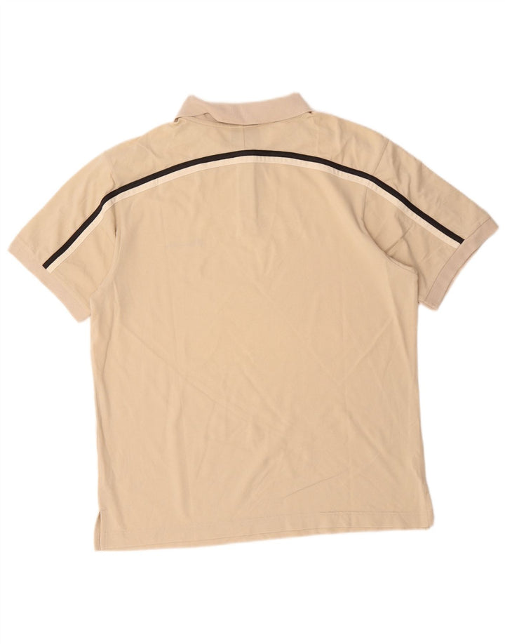 Polo Champion da uomo con zip e collo in cotone color block beige medio