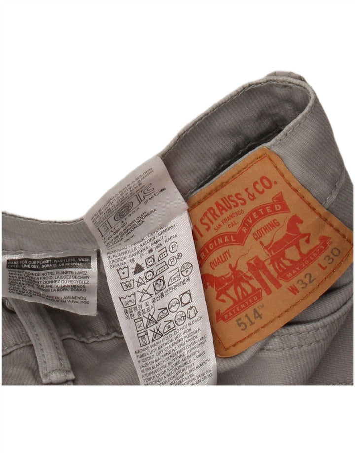 Levi's Uomo 514 Pantaloni casual dritti W32 L26 Cotone grigio