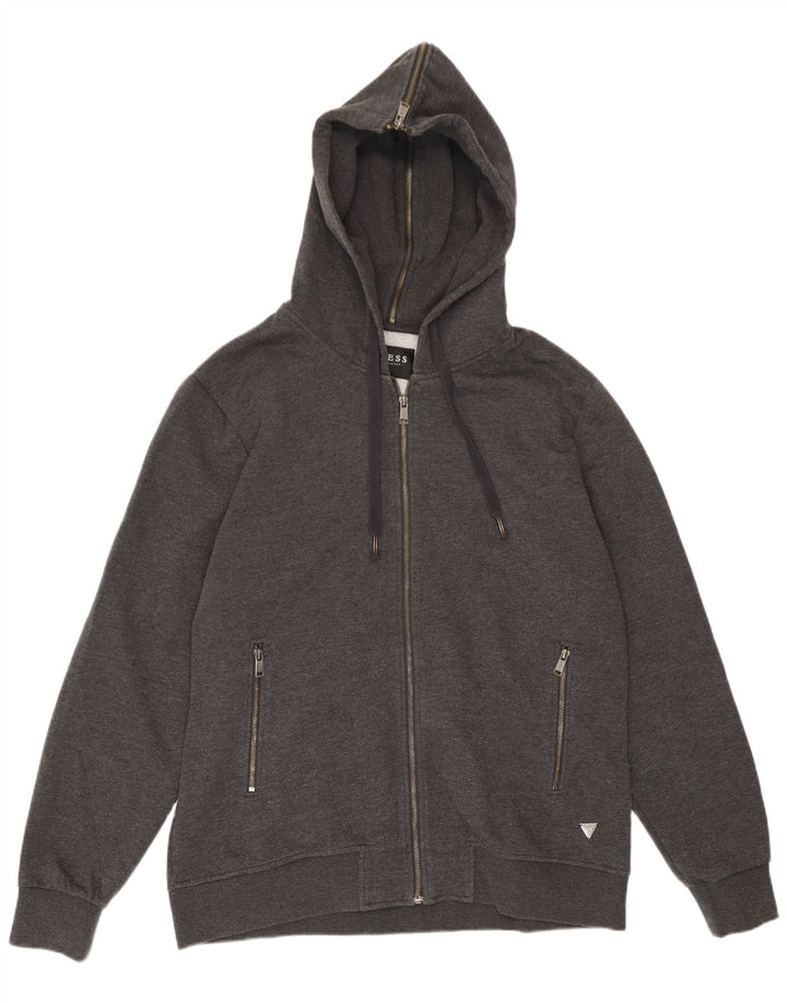 Maglione con cappuccio e zip da uomo Guess 2XL Poliestere grigio