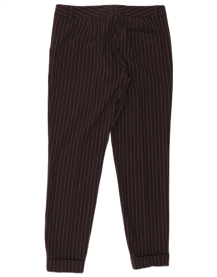 Pantaloni da abito slim da donna Stefanel W32 L28 a righe neri