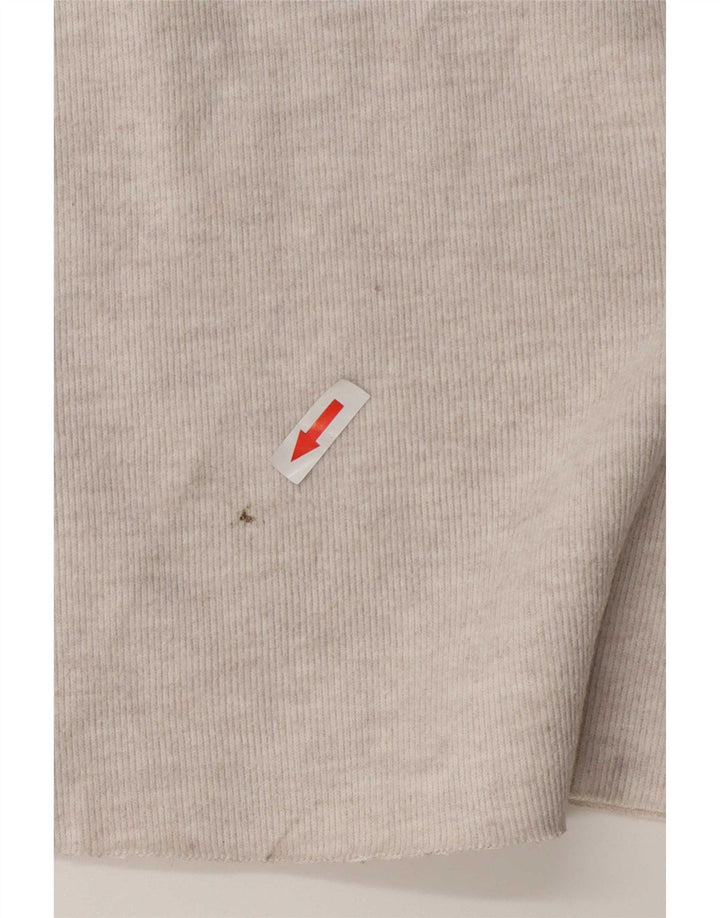 Canotta da donna Marks & Spencer con collo alto, UK 10, piccola, in poliestere grigio