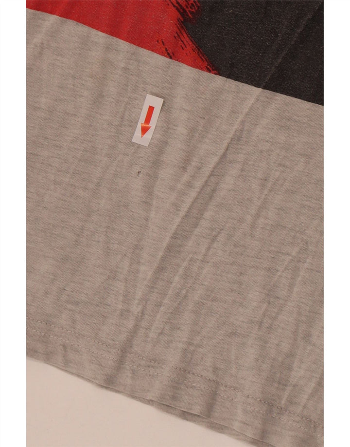 T-shirt grafica da uomo Saltrock Top in cotone grigio medio