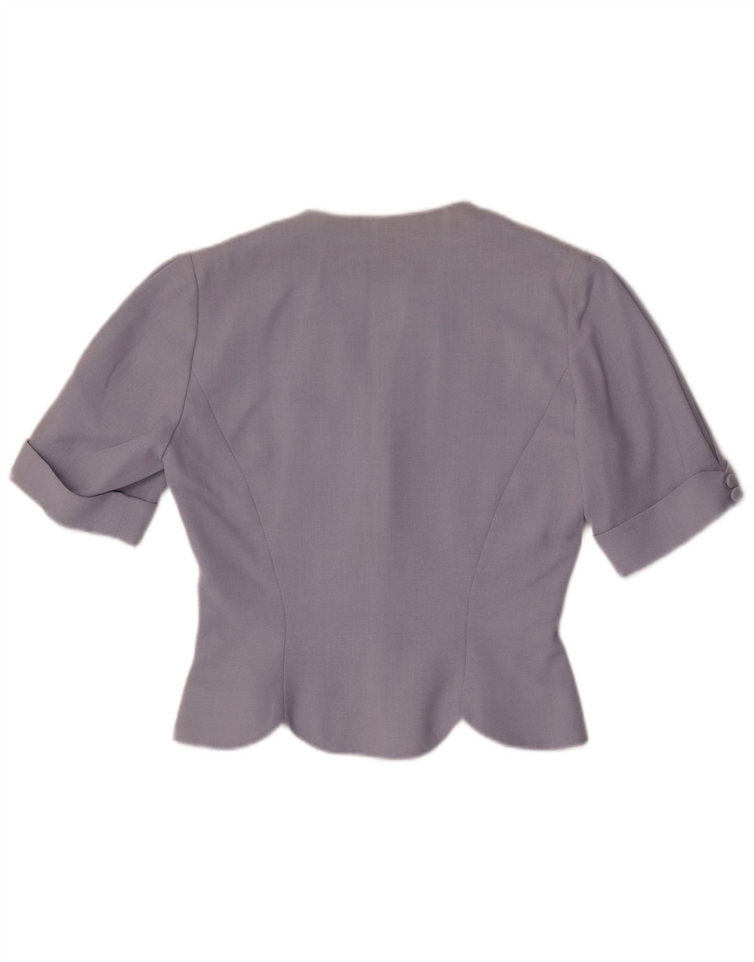 Giacca blazer a maniche corte a 3 bottoni da donna Laura Ashley UK 10 piccola viola