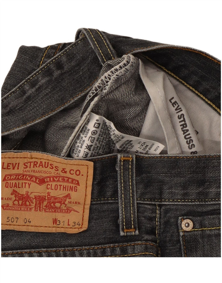 Jeans Levi's Uomo 507 Bootcut W31 L29 Cotone Nero