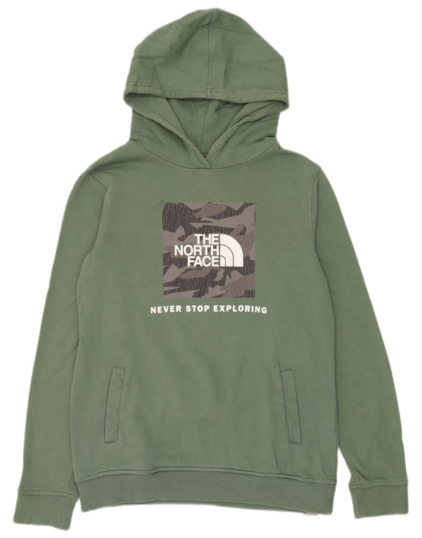 Felpa con cappuccio grafica per ragazzi The North Face 15-16 anni 2XL cotone verde