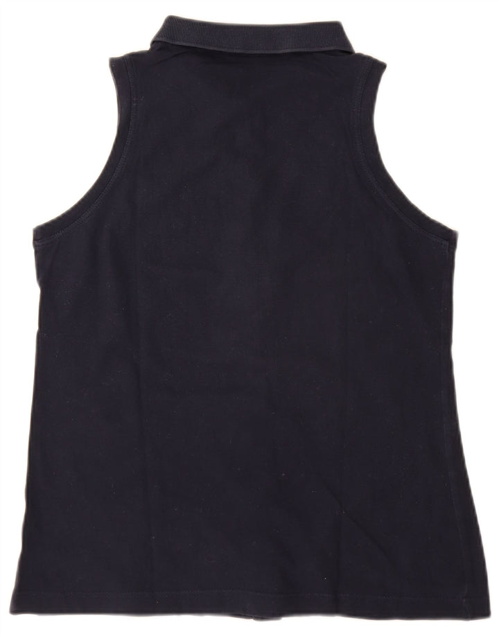 Sergio Tacchini Camicia senza maniche da donna Camicetta UK 12 Medio Blu Navy