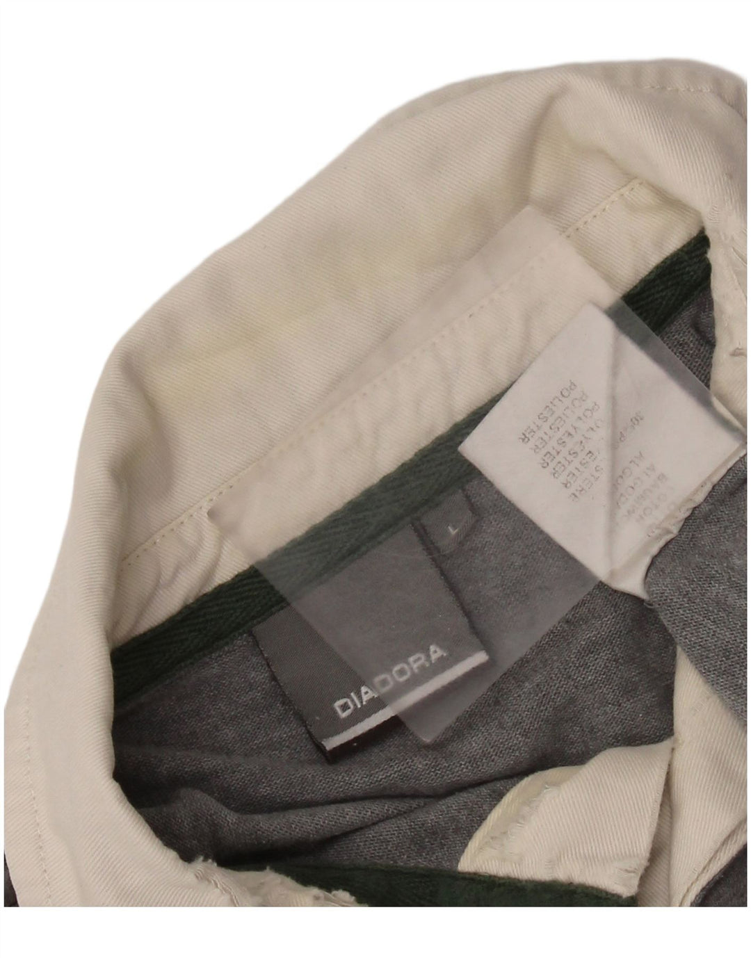 DIADORA Polo da rugby grafica da uomo a maniche lunghe a righe grandi grigie