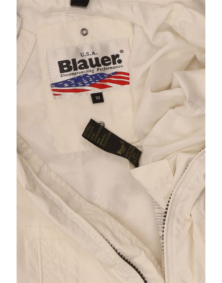 Giubbotto bomber grafico per ragazze Blauer 9-10 anni in nylon bianco