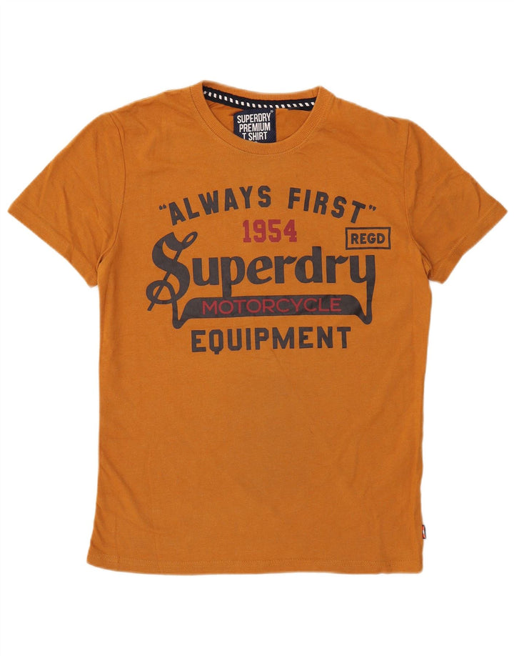T-shirt grafica da uomo Superdry Top in cotone arancione medio