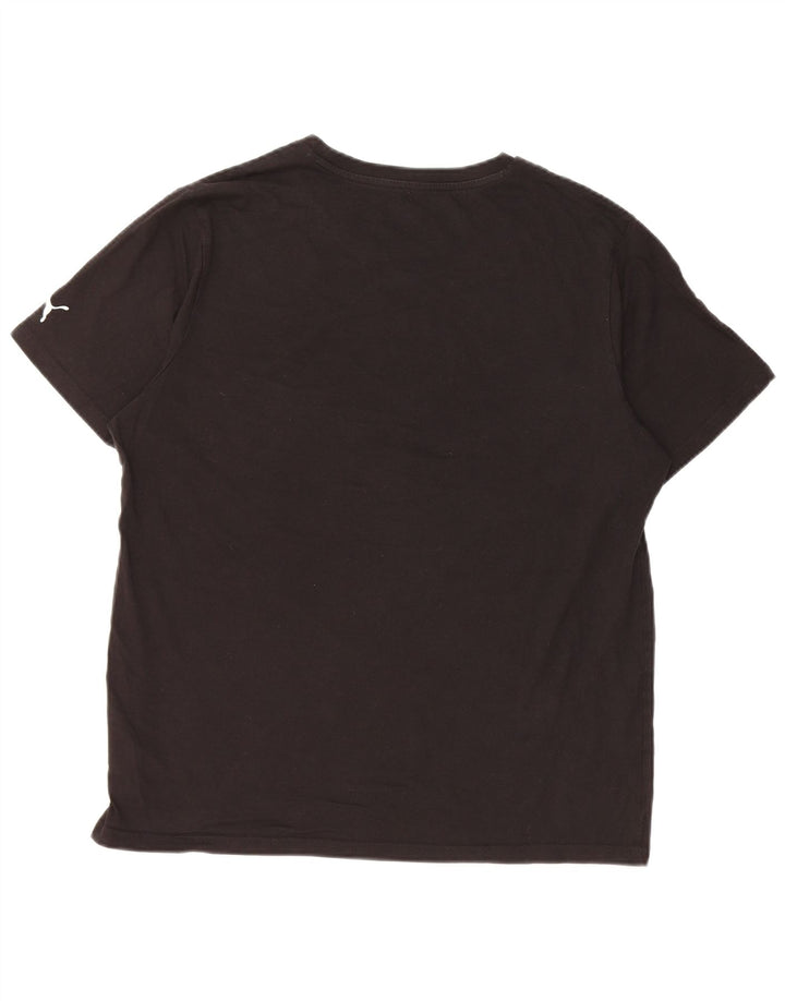 T-shirt grafica PUMA da uomo, taglia grande, in cotone nero