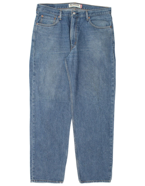 LEVI'S Jeans dritti da uomo 550 vestibilità rilassata W36 L32 cotone blu