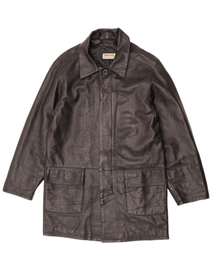 Cappotto in pelle da uomo Martin's IT 48 Medio in pelle nera