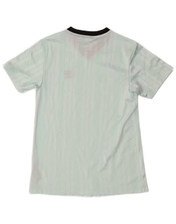 T-shirt da donna ADIDAS Top UK 8 piccola in poliestere a righe turchesi