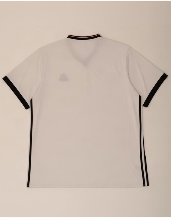 T-shirt Adidas Climalite da uomo Top 2XL Poliestere color block bianco