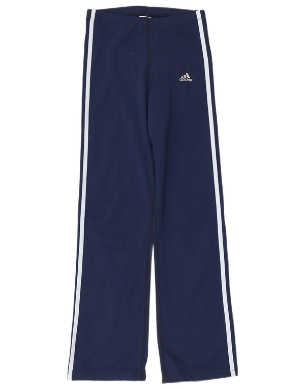 Pantaloni da tuta ADIDAS Climalite da donna UK 10 Small Blu Navy